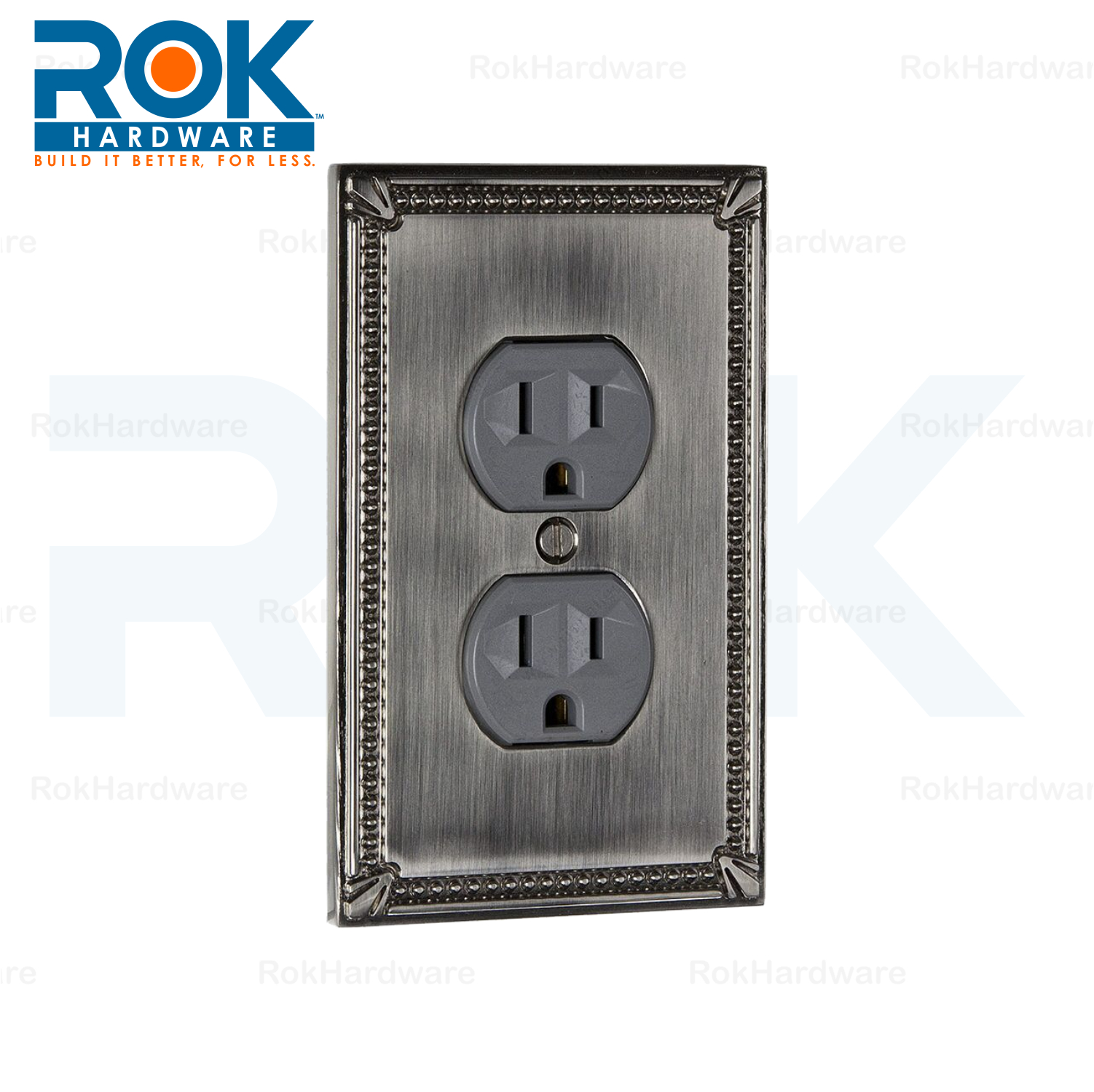 Wall Plate Receptacle Power Outlet Cover Tradition Brushed Nickel